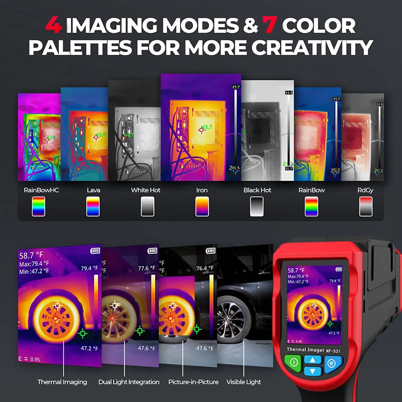 Câmera Termográfica Portátil N - Nf 521 Thermal Imaging Camera avaliação e preço